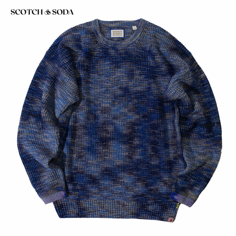 SCOTCH & SODA M ネイビーライトブルー迷彩セーター - トップス SCOTCH & SODA M ネイビーライトブルー迷彩セーター - トップス
