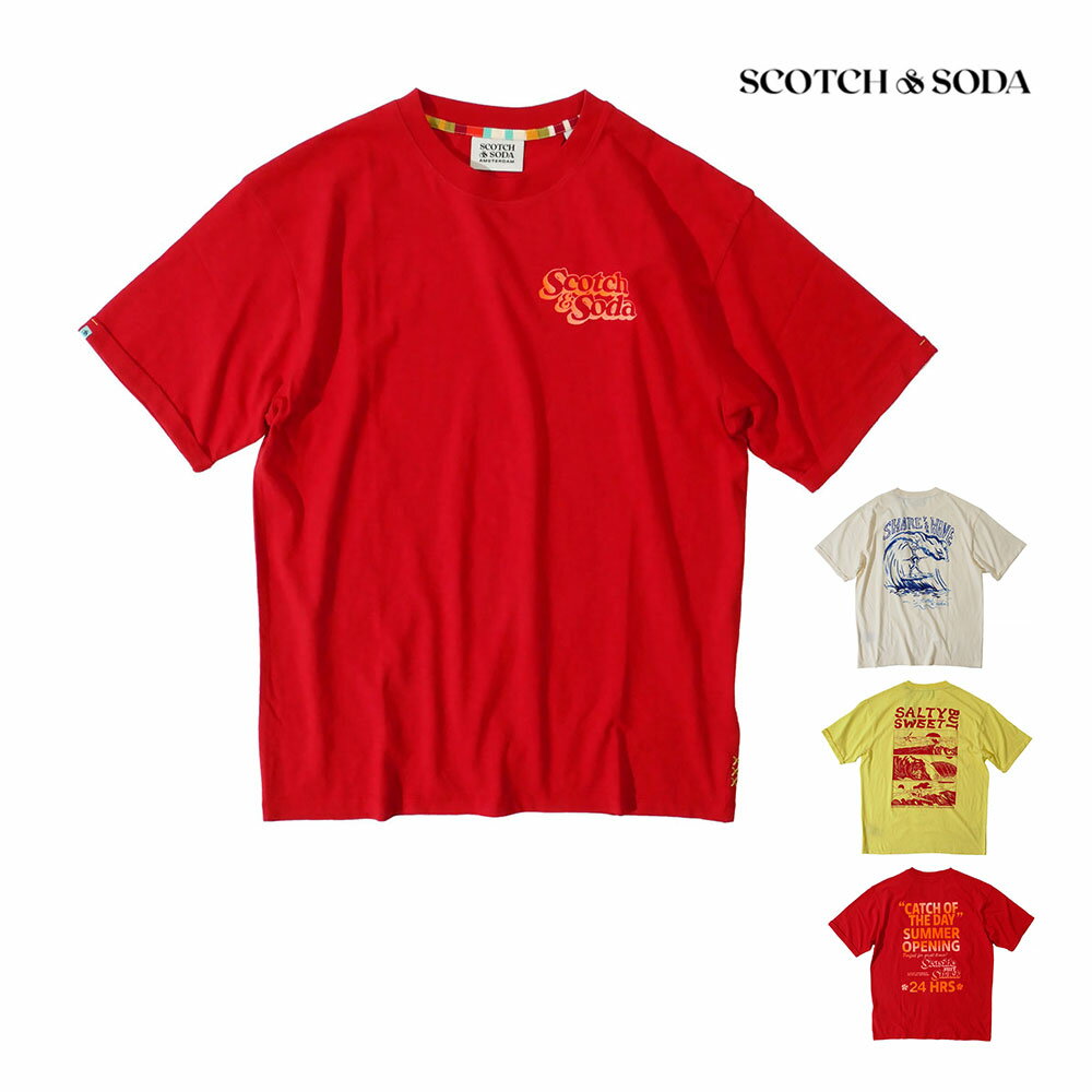 “Scotch & Soda” アートワークプリントTシャツ Red 楽天市場】SCOTCH&SODA(カラーレッド)(Tシャツ・カットソー