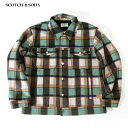 スコッチアンドソーダ SCOTCH&SODA スコッチアンドソーダ メンズ チェック シャツブルゾン gジャン ジャケット ブルー 292-81815 2023-24AW 国内正規品