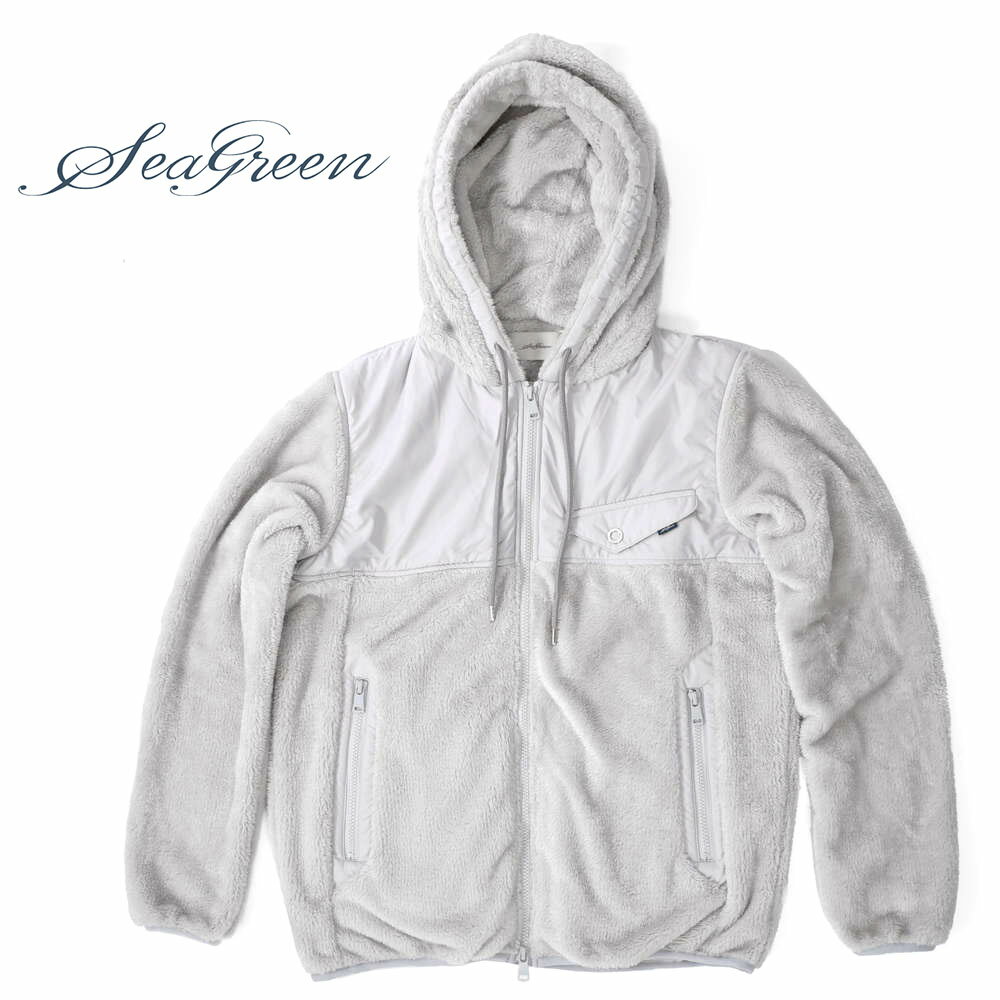 【20%OFFセール】国内正規品 Seagreen シーグリーン フリースジップ パーカー ボア モコモコ MSG20A4118 ライトグレー