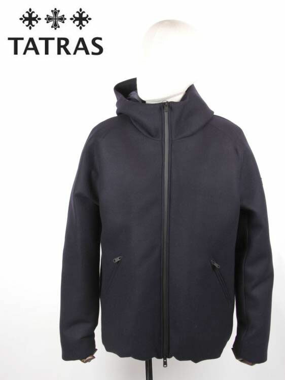 【30%OFFセール】【国内正規品】TATRAS タトラス UBANGI ナイロン混ウール ダウンジャケット インナーリブ袖 MTK20A4198 NAVY ネイビー