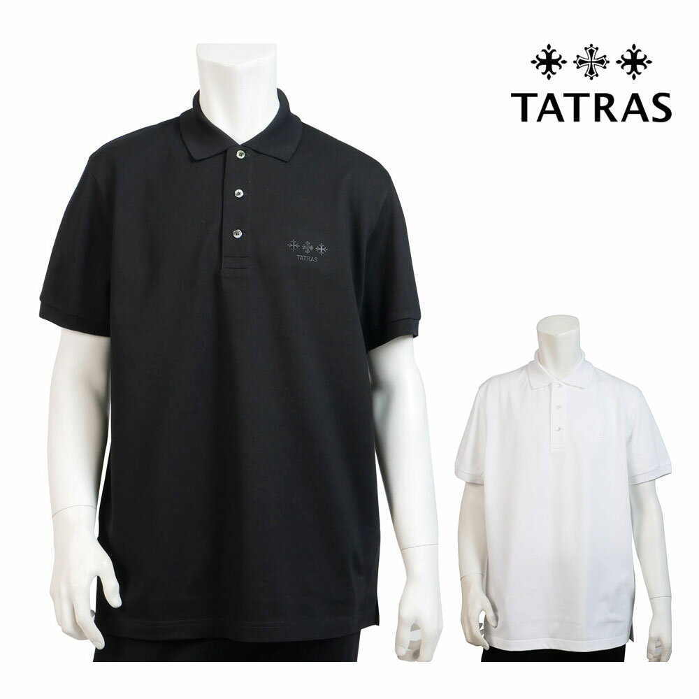 楽天un passo AVANTI【10％OFFセール】TATRAS タトラス GEO ジェオ メンズ 半袖 ポロシャツ ホワイト ブラック 白 黒 2 3 4 5 mtat25s8272-m