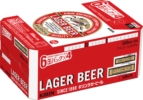 キリン ラガー 500ml 6缶×4 (1ケース:24本)