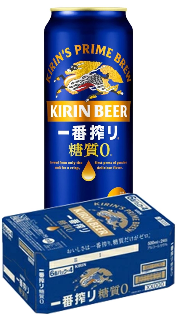 キリン 一番搾り糖質0 500ml×1ケース (6缶パック×4)