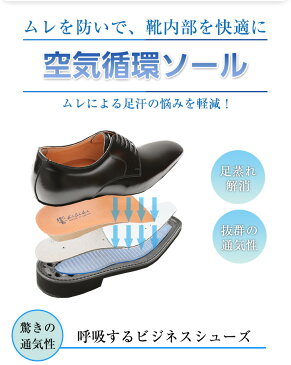 【50%OFF】 通気性 蒸れない 本革 革靴 ビジネスシューズ シークレットシューズ メンズ 背が高くなる靴 国産 日本製 ロングノーズ 外羽根 プレーン 6cmUP 3E 空気循環ソール ヒールアップシューズ 革靴 紐 結婚式 黒/ワイン/キャメル 1930