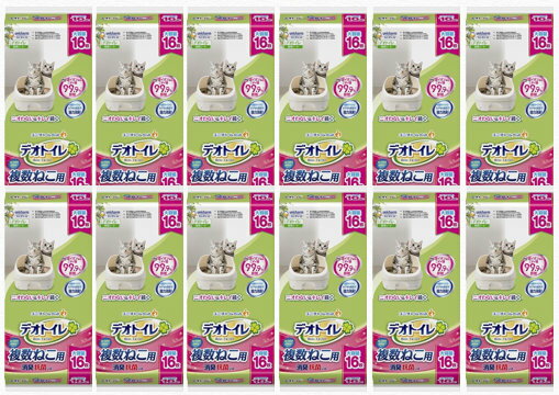 【ケース販売12袋セット・送料無料】デオトイレ 複数ねこ用 消臭・抗菌シート 16枚×12袋