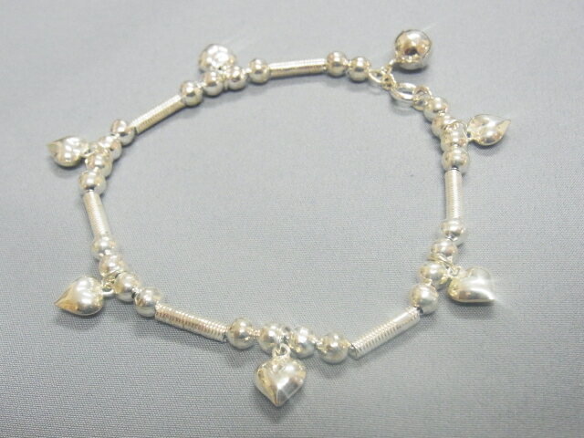 シルバー ハートモチーフ インチェーン ブレス SILVER925