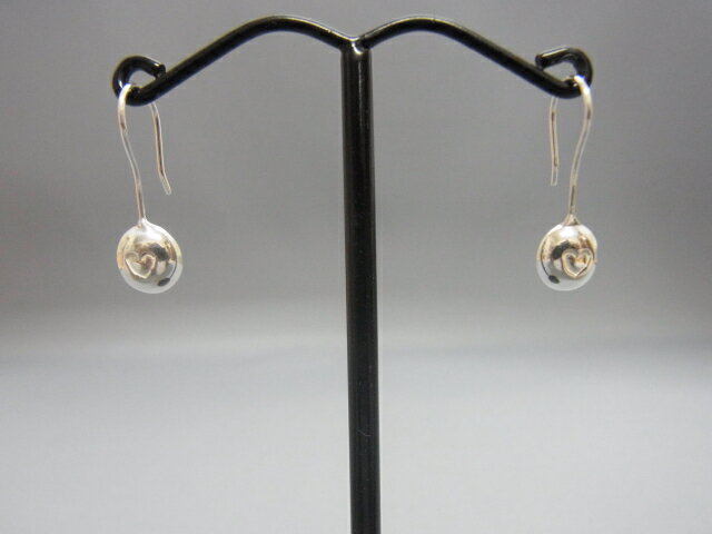 Rakuten - シルバー ハート モチーフ ドロップ フック ピアス SILVER925たて22mm × よこ8mm