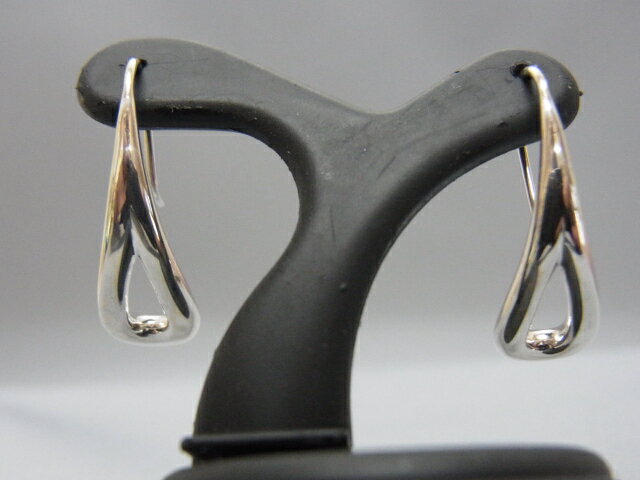 シルバー ラージ オープン ティア ドロップ フック ピアス SILVER925 たて25mm × よこ8mm