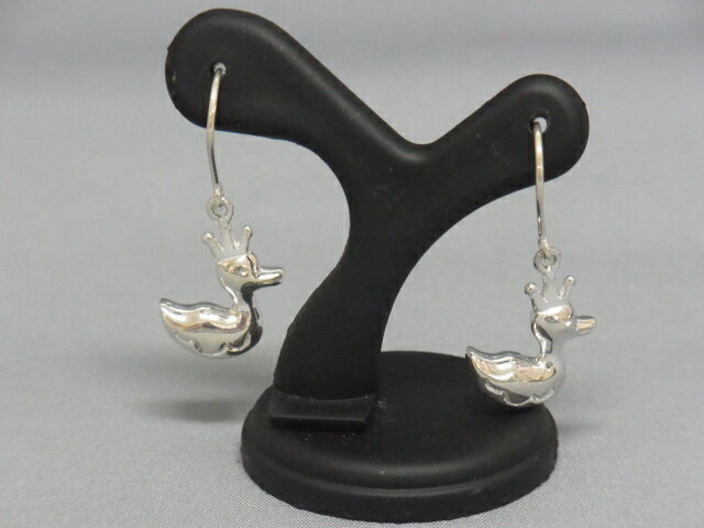 Rubellite - シルバー クラウン アヒル ピアス SILVER925たて28mm × よこ15mm