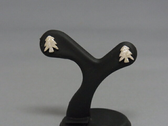 シルバー スターダスト ツリー ピアス SILVER 925たて 8mm × よこ 6mm