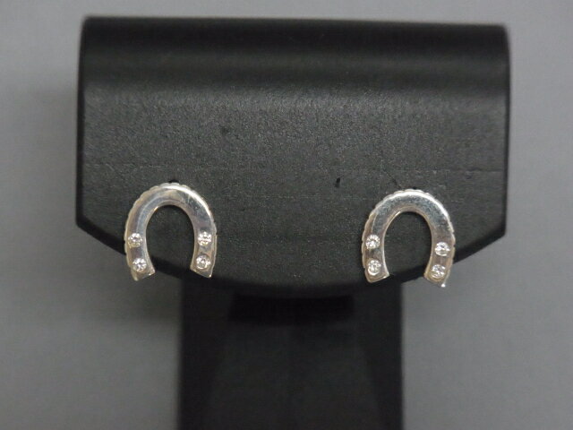 Rakuten - シルバー CZ＜キュービックジルコニア＞ 馬蹄 ピアス SILVER 925たて 9mm × よこ 8mm