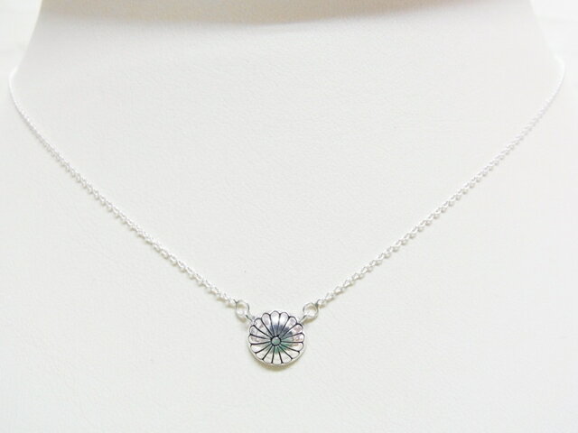 Rakuten - シルバー フラワー柄 コンチョ ペンダント チェーン ネックレス SILVER925