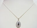シルバー クリスマス ツリー モチーフ オーバル ペンダント チェーン ネックレス SILVER925