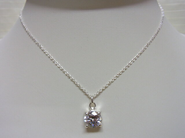 Rakuten - シルバー ラージ ジルコニア ペンダント ネックレス SILVER925