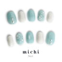 雪の結晶ネイル michinail ネイルチップ ミチネイル ネイル つけ爪 ハンドメイドネイル ショートネイル ニュアンスネイル ブライダルネイル 成人式ネイ...