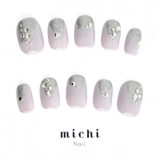 メタリックニュアンスネイル michinail ネイルチップ ミチネイル ネイル つけ爪 ハンドメイドネイル シ..