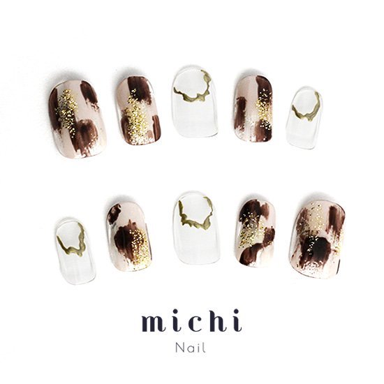 ニュアンスアンティークネイル michinail ネイルチップ ミチネイル ネイル つけ爪 ハンドメイドネイル ..