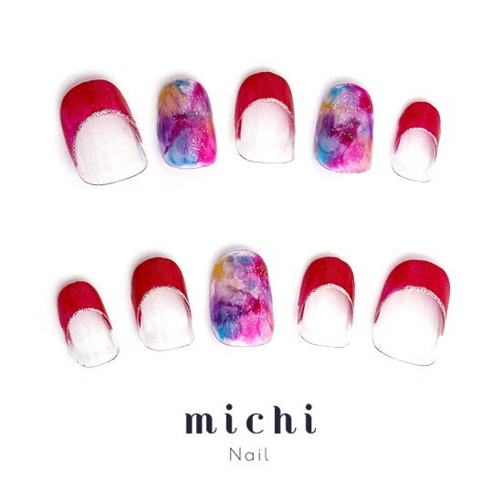 F・storyネイル michinail ネイルチップ ミチネイル ネイル つけ爪 ハンドメイドネイル ショートネイル..