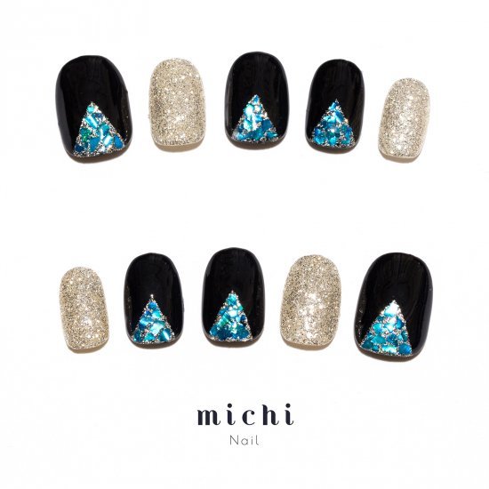 樂天商城 - ##ブラック×純銀ラメのシェルネイル michinail ネイルチップ ミチネイル ネイル つけ爪 ハンドメイドネイル ショートネイル
