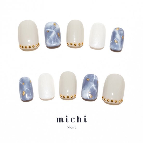 秋感漂う大人大理石ネイル michinail ネイルチップ ミチネイル ネイル つけ爪 ハンドメイドネイル ショートネイル ニュアンスネイル ブライダルネイル 成人式ネイル