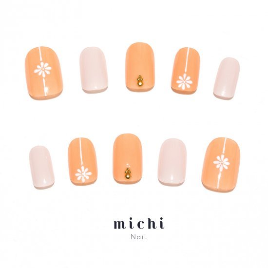 オーガニックカラーの刺繍ネイル michinail ネイルチップ ミチネイル ネイル つけ爪 ハンドメイドネイ..