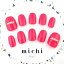 キャンディーピンクネイル michinail ネイルチップ ミチネイル ネイル つけ爪 ハンドメイドネイル ショートネイル ニュアンスネイル ブライダルネイル 成人式ネイル