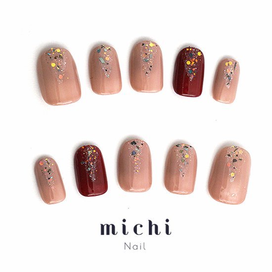 きれいめデートネイル michinail ネイルチップ ミチネイル ネイル つけ爪 ハンドメイドネイル ショートネイル ニュアンスネイル ブライ..