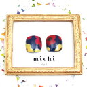 <フット>3カラーのお花ネイル