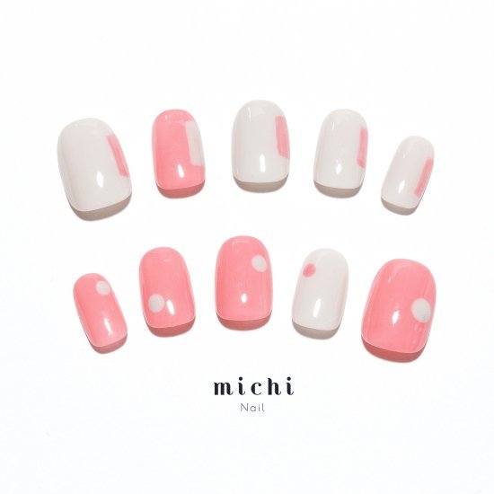ワンポイントドットネイル michinail ネイルチップ ミチネイル ネイル つけ爪 ハンドメイドネイル ショ..