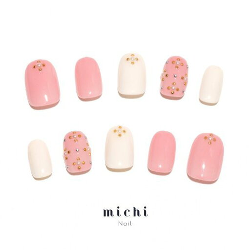 アプリコットピンクのドットビジューネイル michinail ネイルチップ ミチネイル ネイル つけ爪 ハンドメイドネイル ショートネイル ニュアンスネイル ブライダルネイル 成人式ネイル アプリコットピンクのドットビジューネイル michinail ネイルチップ ミチネイル ネイル つけ爪 ハンドメイドネイル ショートネイル ニュアンスネイル ブライダルネイル 成人式ネイル