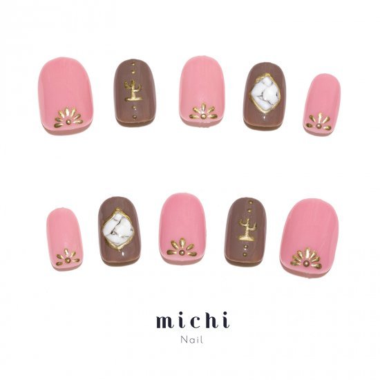 ダスティモロッカンネイル michinail ネイルチップ ミチネイル ネイル つけ爪 ハンドメイドネイル ショートネイル ニュアンスネイル ブライダルネイル 成人式ネイル