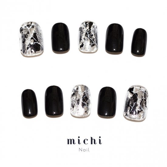 クラッシュ ネイル michinail ネイルチップ ミチネイル ネイル つけ爪 ハンドメイドネイル ショートネ..