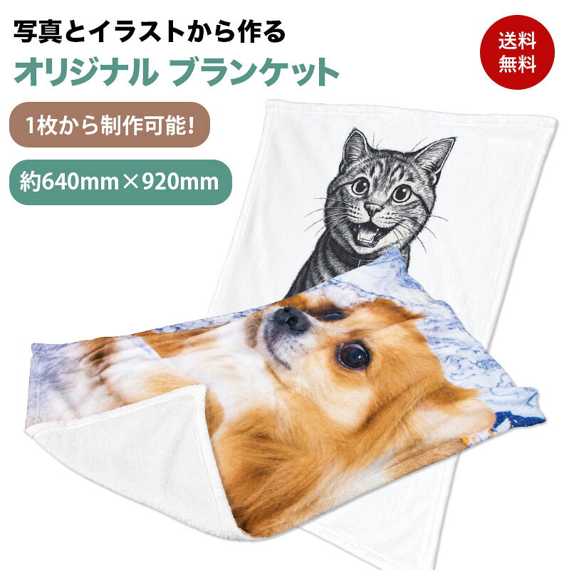 商品情報素材/材質ポリエステル100%サイズ/寸法約640mm×920mm生産国中国重量約170g厚み約1.3mm注意モニター発色の具合により色合いが異なる場合がございます。オリジナルブランケット 写真とイラストからつくるオリジナルブランケット 5