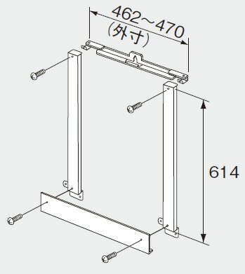 ノーリツ 給湯器 部材 0702126 PS金枠セット（取り替え用アダプター） PS設置給湯器取り替え専用部材 P..
