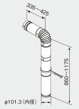 ノーリツ 給湯器 部材 0707131 バスイング(GTS)専用部材 GTS用Cチャンバ部品φ100排気筒セット 【0707131】 ノーリツ 給湯器 部材 0707131 バスイング(GTS)専用部材 GTS用Cチャンバ部品φ100排気筒セット 【0707131】