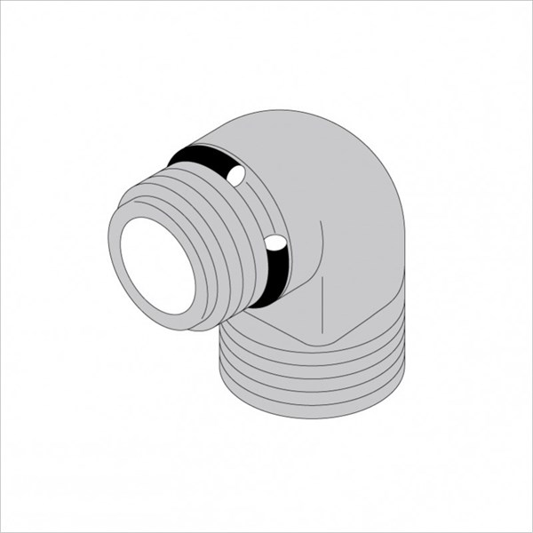 KVK 【Z76JG】シャワーエルボセット（ねじ込みタイプ）ブレンドグレー樹脂製