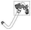INAX LIXIL・リクシル【322-1151A-62】トイレ シャワートイレ用付属部品 給水ホース 分岐付ストレーナー付フレキホースASSY(3)