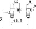 INAX　トイレ　フラッシュバルブ【CF-T6112】　一般地用　洗浄水量6-8L便器用(定流量弁付フラッシュバルブ)　上水用　【CFT6112】　INAX・イナックス・LIXIL・リクシル