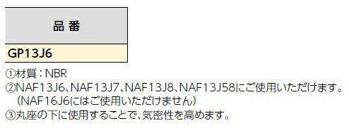ブリヂストン プッシュマスター 【GP13J6】 丸座用パッキン