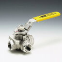 フローバル 【形式:V32L-03 商品コード:01100702】 3方向ボールバルブ V32L-03 3/8
