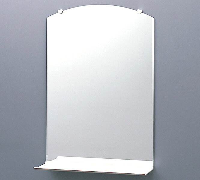 KF-3550ABR　INAX　化粧棚付化粧鏡　防錆　 上部アーチ形 ■寸法　350×110×503（鏡350×5×500） ■材質【固定金具】ステンレス 　　　【化粧カバー】ABS樹脂 　　　　　　　　　　(表面：Ni-Crメッキ) 　　　【化粧棚】アルミ(表面：塗装) ※注意！ 　●縦横共用品以外の化粧鏡は、横向きに 　取り付けないでください。 　鏡が落下してケガなどのおそれがあります。 　●アルミ製金具を使用のため、屋外や浴室など、 　水がかかったり、湿気の多い場所には 　設置しないでください。 　●アルカリ性洗剤を使用しての清掃は 　しないでください。固定金具が腐食し、 　鏡が落下するおそれがあります。 ■角形はこちら KF-3545AB kf-3550abr　kf3550abr　KF-3550ABRINAX イナックス LIXIL リクシル