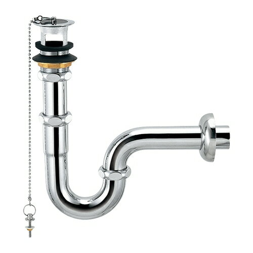 カクダイ 水栓材料 横穴つきPトラップ【4337-38】