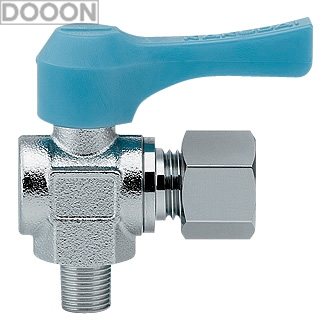 カクダイ 水栓材料 アングル型ミニチュアボールバルブ【651-856-1/4X6.0】