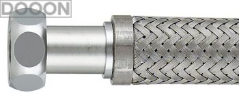 カクダイ 水栓材料 ブレード被覆つきフレキパイプ//25【798-48X300】