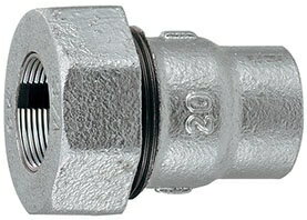 カクダイ 3管兼用ジョイント メスアダプター(白)【649-847-10AW】