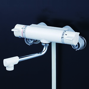 KVK サーモスタット式シャワー・ホワイト(240mmパイプ付) 【KF800C4R2】