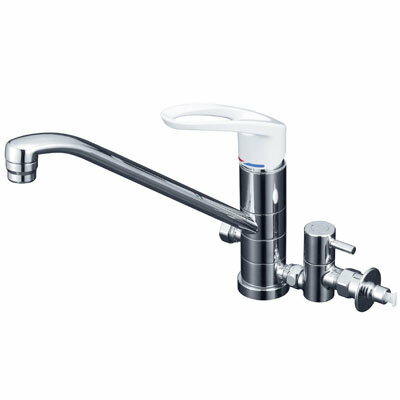 KVK　流し台用シングルレバー式混合栓　【KM5041TU】KM5041 series 給水と給湯分岐部がそれぞれ360度回..