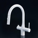 KVK 【KM6081ECM4】 浄水器専用グースネックシングルレバー式混合栓(eレバー) キッチン用水栓 > 台付1穴浄水器付【NP後払いOK】