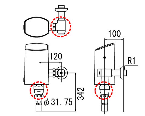 LIXIL リクシル 【OKC-T7110】 シリーズ名： オートフラッシュC 品名： オートフラッシュC　セパレート..